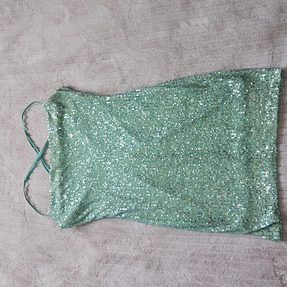 Speechless Spaghetti Strap Sequin Mini Dress Size… - image 3